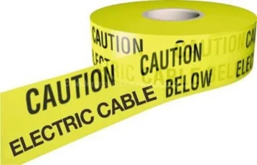 6Inch caution tape with printed like electrical cable below for 11kv-600 meter