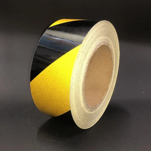 96mm Normal reflective tape Yellow/Black color- 45 Meter