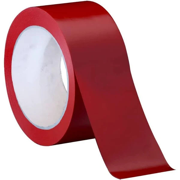 20mm PVC Tape NON ADHESIVE Red color-50 Meter