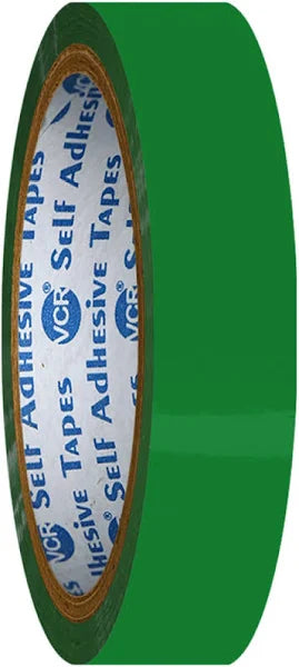 18mm PVC Tape NON ADHESIVE Green color-9 Meter