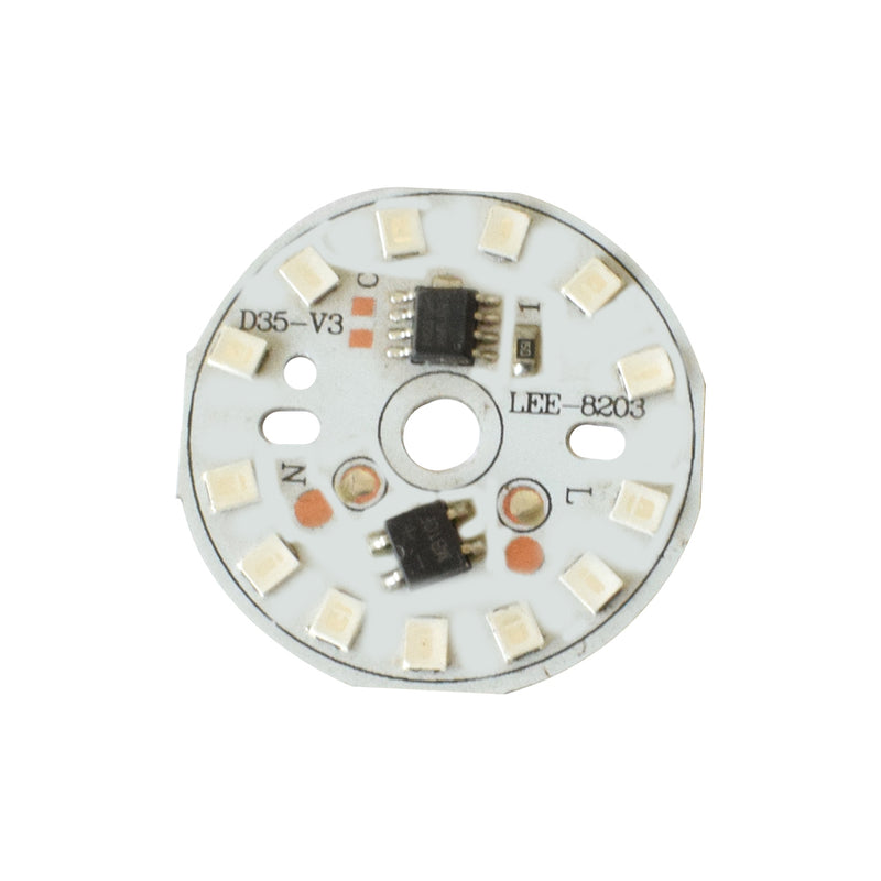 7W 220VAC Blue 35mm Round DOB LED PCB