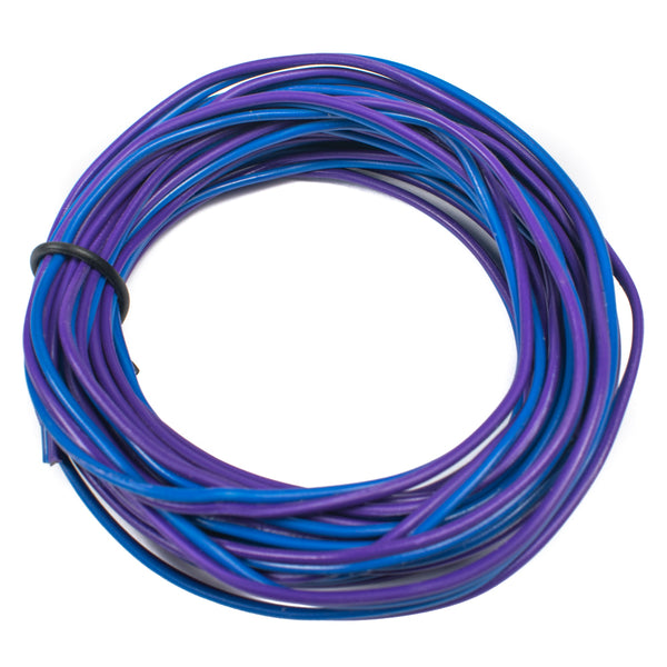 22 AWG Multi Strand 2 Wire Ribbon Cable 5 Meter (Violet & Blue) 14/0.173mm