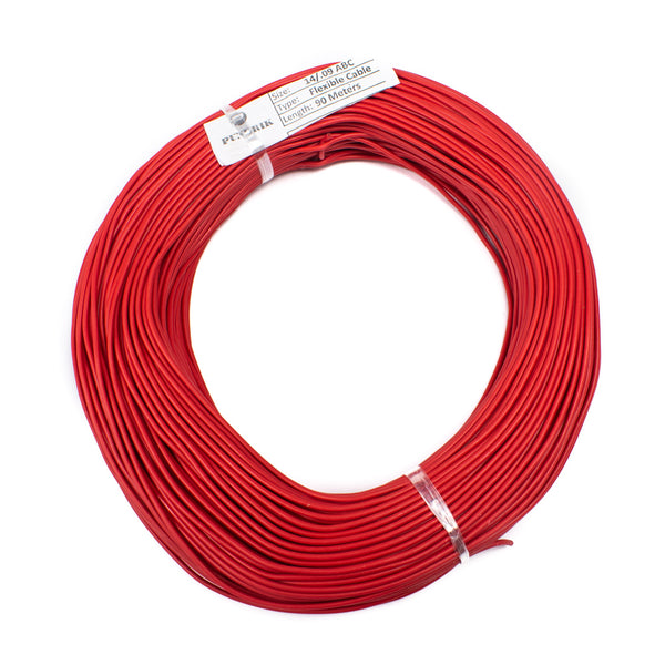 27 AWG Multi Strand Wire - 14/0.09 (Red) 90 Meter