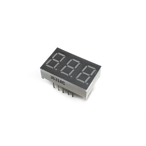 0.36 inch 3 Digit Seven Segment Display-Red (Common Anode)