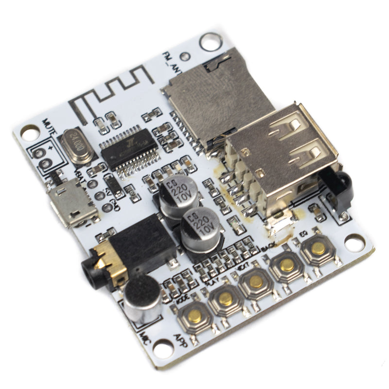 Bluetooth Audio Receiver Decoder Board with USB TF Card Slot & Microphone Input