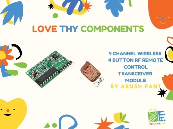 Rf module 2262/2272 is a set of wireless radio frequency receiver and transmitter having 4 channels on the receiver in the form of pins and 4 inputs on the transmitter in the form of buttons which control the said 4 channels on the receiver.