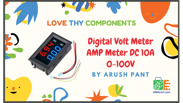 Digital Volt Meter AMP Meter DC 10A 0-100V is capable to perform two function at once.  How to use Digital Volt Meter AMP, Applications of Digital Volt Meter AMP