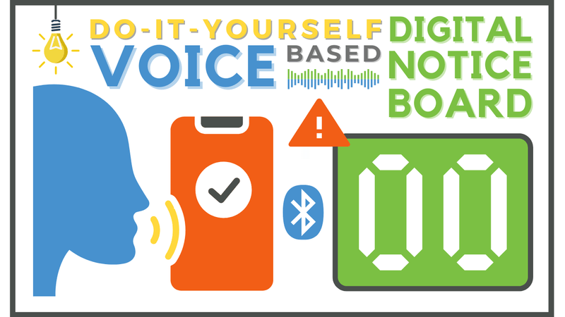 This Voice Based Digital Notice Board can help automate in service environments that require regular relaying of information