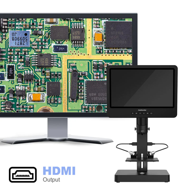Andonstar 3 Lenses HDMI 10.1 Inch LCD Coin Digital Microscope AD249S-P