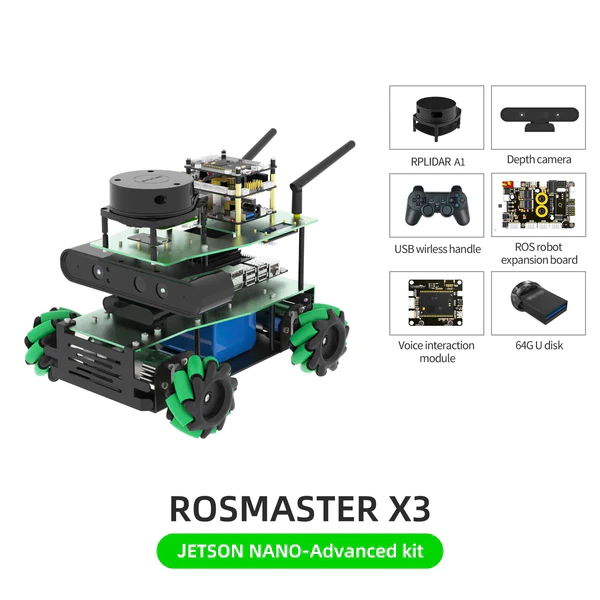 ROSMASTER X3 ROS Robot with Mecanum Wheel