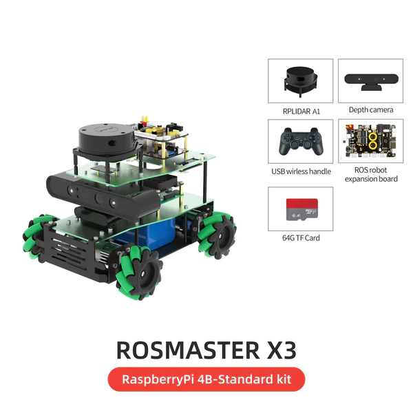 ROSMASTER X3 ROS Robot with Mecanum Wheel