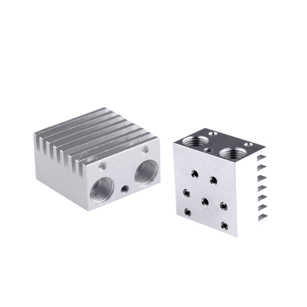 3D Printer 2 in 1 J-Head Heat Sink V6 Extruder Double Head Aluminum Block Heatsink for E3d 3D Printer