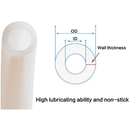 PTFE 4x6mm White Teflon Tube for 3mm 3D Printer Filament - 1 Meter (4mm ID X 6mm OD)