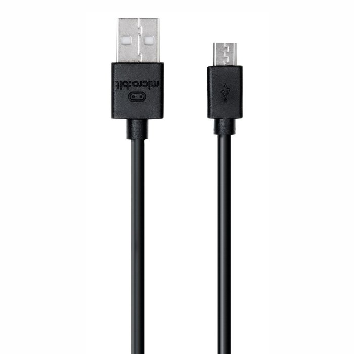 300mm Micro:bit USB 2.0 Type A to Micro B Cable - Black