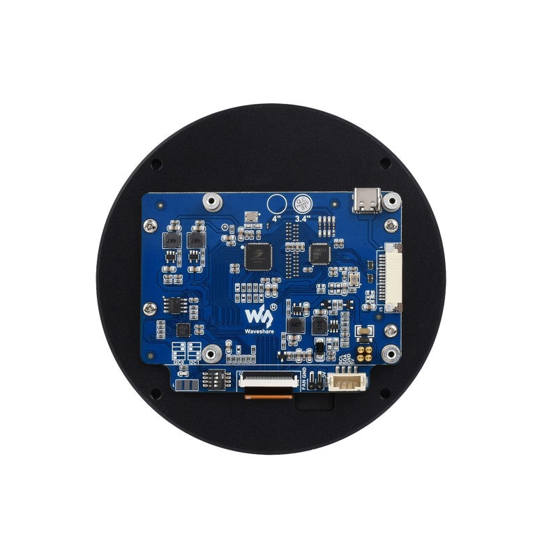 3.4inch DSI Round Touch Display, 800 × 800, IPS, 10-Point Touch