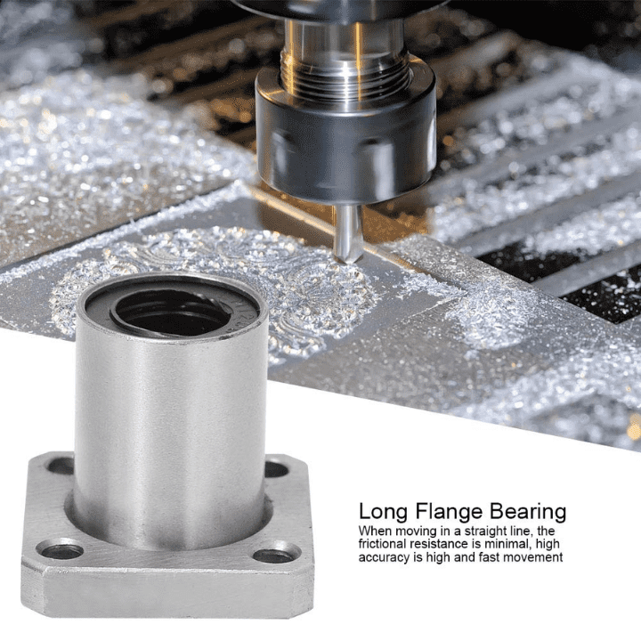 Linear Bearing LMK12UU 12mm Rod Square Flange Linear Bearing for 3D Printer