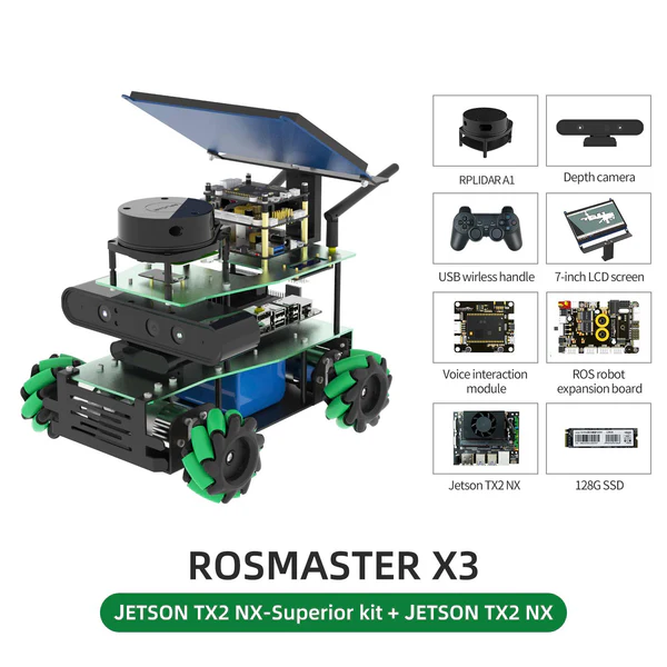 ROSMASTER X3 ROS Robot with Mecanum Wheel