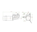 24V 200W 4400RPM Electric Wheelchair Powertrain PMDC Motor - SCD2-B