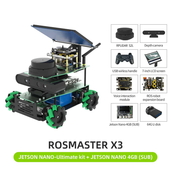 ROSMASTER X3 ROS Robot with Mecanum Wheel