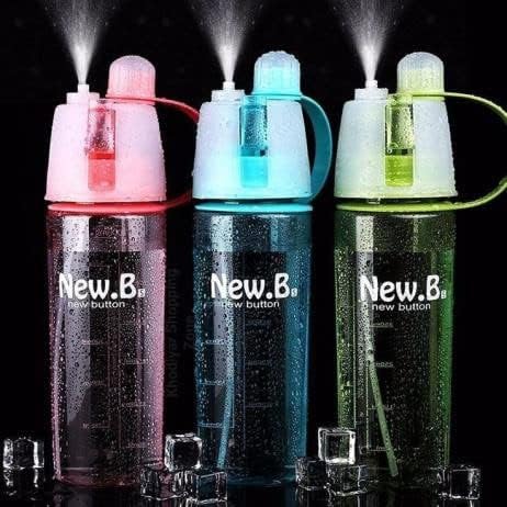 Plastic Mist Spray Water Bottle | Leak-Proof, BPA-Free Hydration for Sports, School, Gym & Outdoors