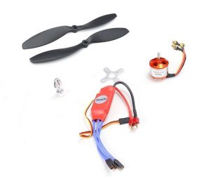 A2212 1000 KV Brushless DC Motor with SimonK 30A ESC and Orange 1045 Propeller Set