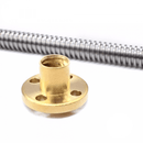 1000mm Trapezoidal 4 Start Lead Screw 8mm Thread 2mm Pitch Lead Screw with Copper Nut