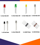 Electronic Components Kit with 200+ Components and Tutorial Book (STARTER KIT)