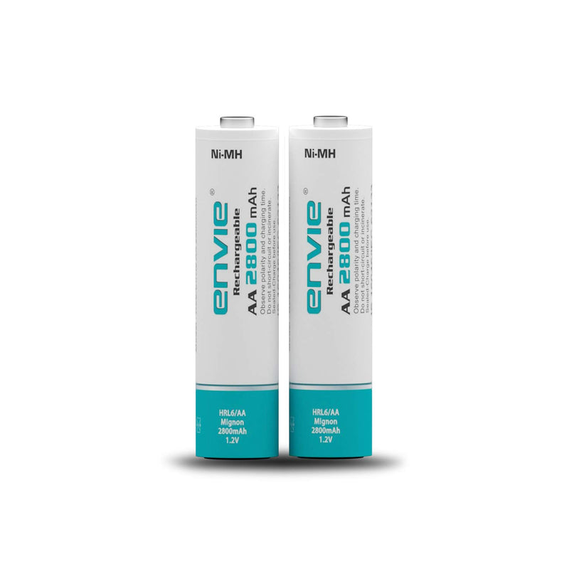 ENVIE AA 2800mAh Rechargeable Battery Pack of 2