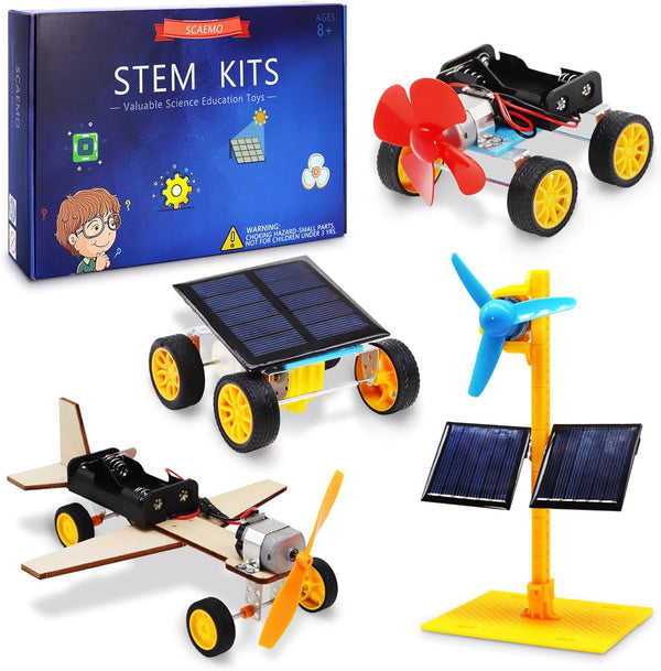 STEM 4 Set Solar Motor Kit, Electric Science Experiment Projects