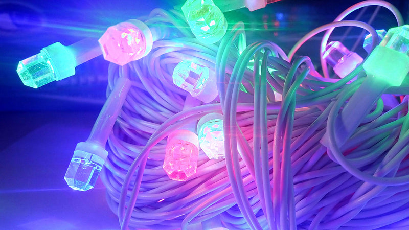 Diamond LED 8MM 16 Lamp Multi color 10Meter