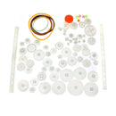 Assorted Worm Gear Set 34 Kinds Rack and Pinion Gear Pulley Plastic Shaft Worm Gear Reducer for Robot DIY Assorted Kit