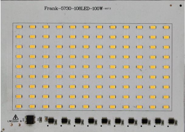 Flood light DOB 100W Warm-White Color 180X130mm