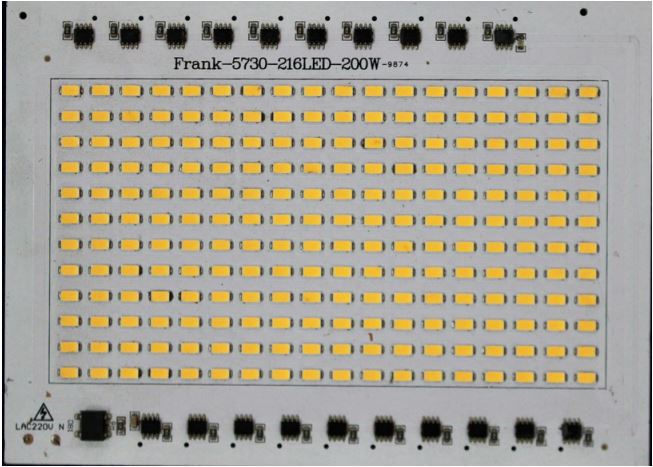 Flood light DOB 200W Warm-White Color 180X130mm