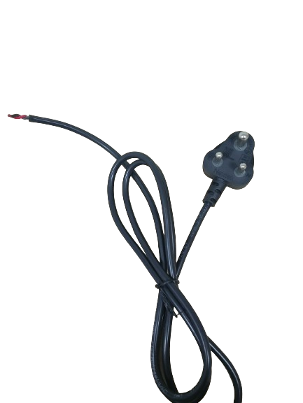 Nextek 6A 250 AC 3 Pin Plug with 0.75 Sq mm 2 Meter Open Ended Cable
