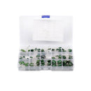150PCS 15 Value 100V 0.33NF- 470NF Polyester Film Capacitor Assortment Kit Plastic Box