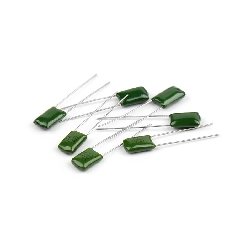 150PCS 15 Value 100V 0.33NF- 470NF Polyester Film Capacitor Assortment Kit Plastic Box