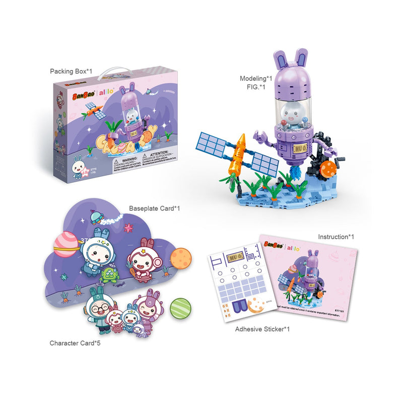 BanBao Intelligent Rabbit Building Blocks Toy Interactive Rabbit Themed Building Blocks DIY Kit Educational Building Blocks: The Intelligent Rabbit