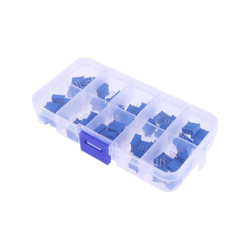 3296W 1K-1M Multi-Turn Trimmer Potentiometer Variable Resistor DIY Kits Variable Resistor Assortment Kit
