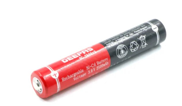 Geepas 2500mAh 3.6V Cell Ni-Cd Rechargeable Battery with Button Top