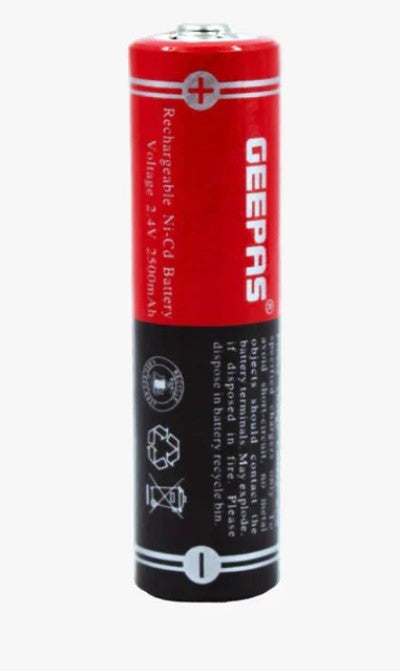 Geepas 2.4V 2500mAh Ni-Cd Rechargeable Battery