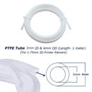 PTFE 3x4mm White Teflon Tube for 3mm 3D Printer Filament - 1 Meter (3mm ID X 4mm OD)