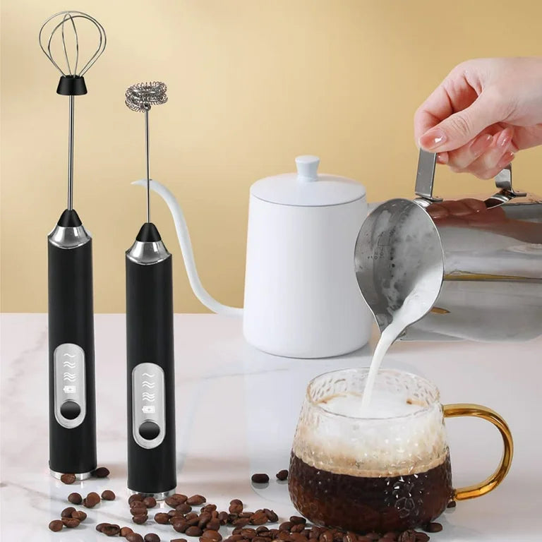 MEOKO Milk Coffee Frother, USB Electric Whisk Egg Beater Handheld Drink Frappe Mixer