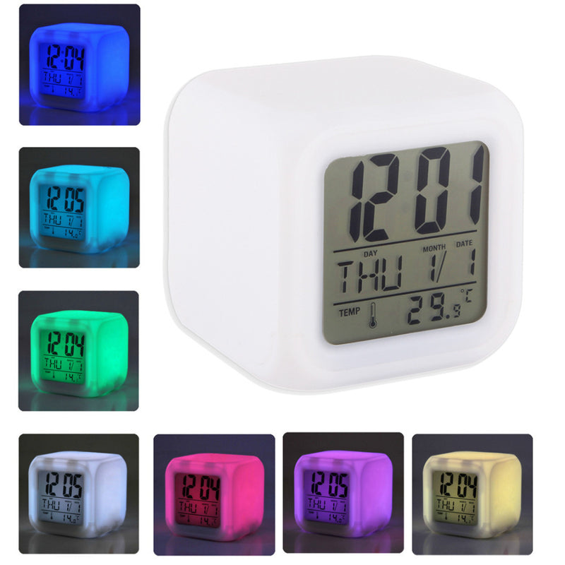 Digital Smart 7 Color Change Digital LED Alarm Clock