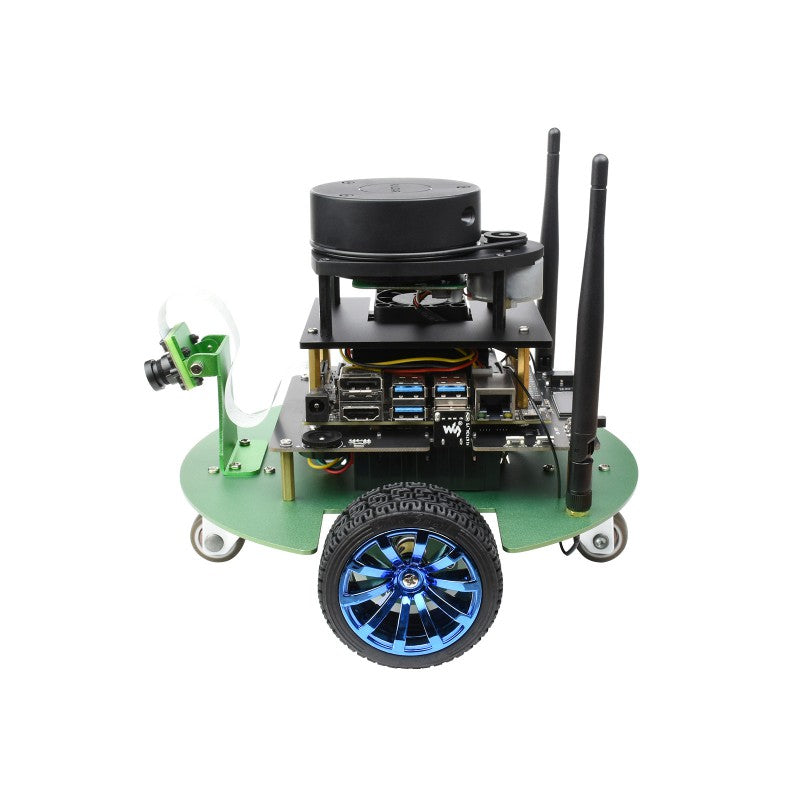 JetBot Professional Version ROS AI Kit, Dual Controllers AI Robot, Lidar Mapping, Vision Processing
