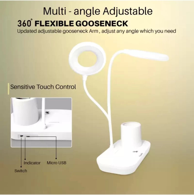 978 LED Table Lamp multi-functional pen holder 4-in-1 lamp touch dimmer controls