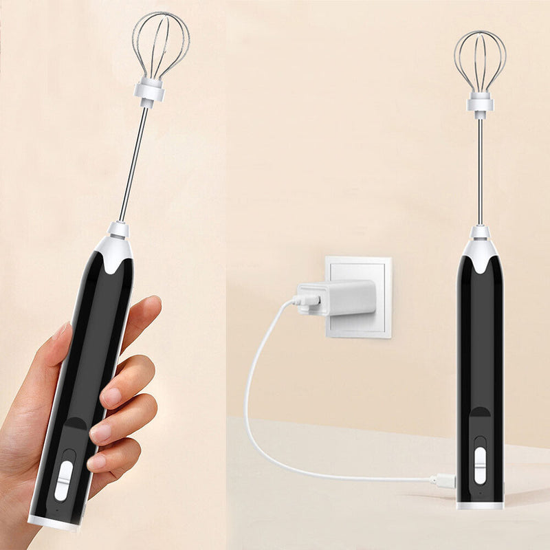 MEOKO Milk Coffee Frother, USB Electric Whisk Egg Beater Handheld Drink Frappe Mixer