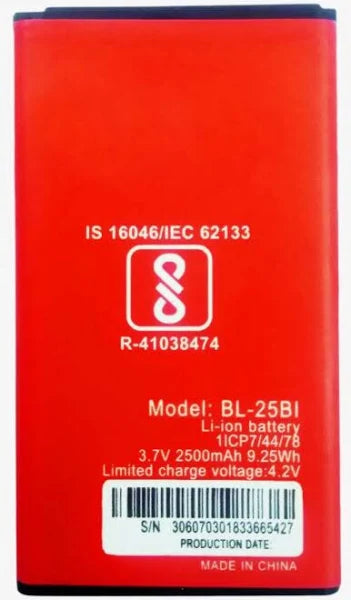 ITEL 25BI/TBL250000 / A1850 2500mAH Lithium-Ion battery