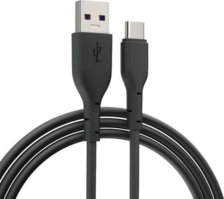 USB Type A to C Black Color Data Cable - 1 Meter
