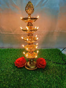 5 Layer Electric Diya Deepak Light Lamp LED Lights for Puja Home Temple Decor Diwali Festival