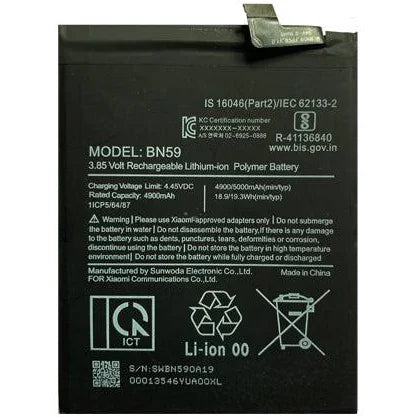 MI NOTE 10/BN59 5000mAH Lithium Polymer battery